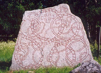 Vaksalský kámen popsaný runami mladšího futharku