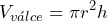 \[     V_{válce} = \pi r^2 h \]